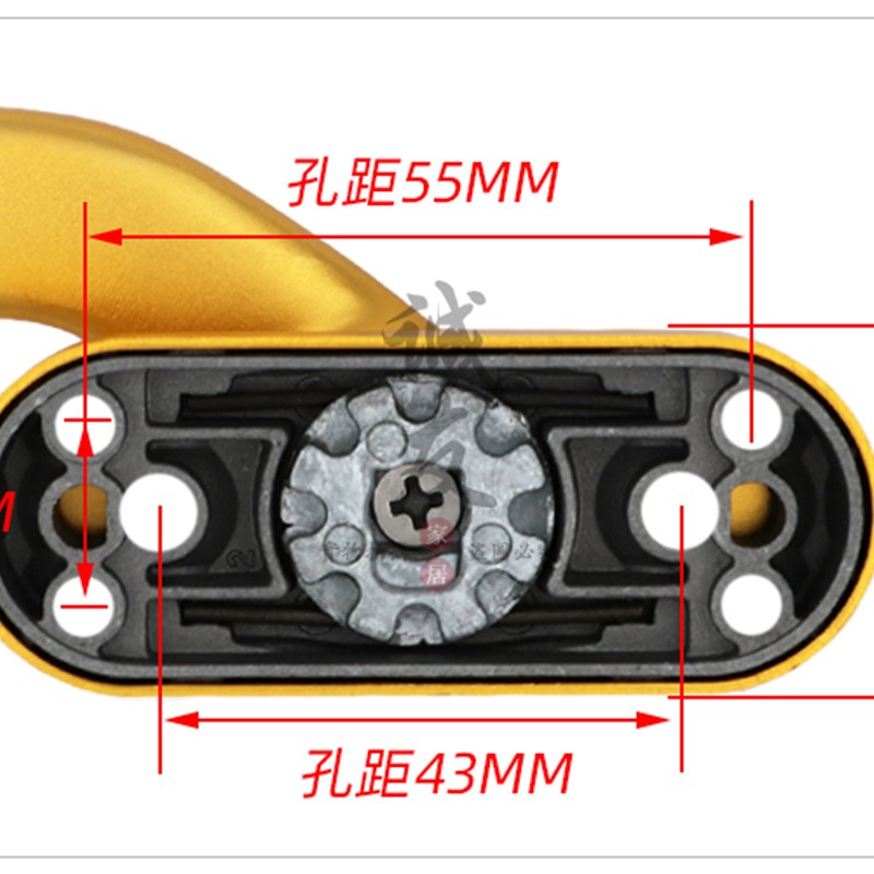 德国迈托斯断桥铝平开窗108窗纱一体歪把手外玻璃窗户扁执手配件 - 图1