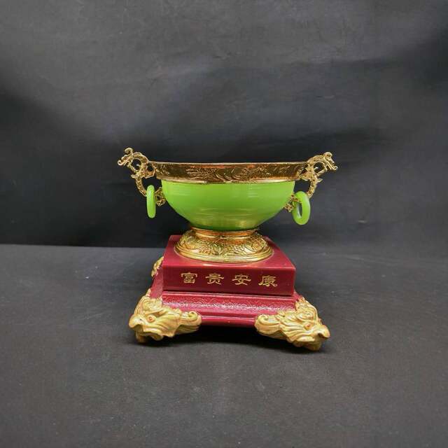 Art Luminous Dragon Rich Auspicious Ding Ornaments Inlaid 453 Crafts Home Living Room Ornaments Antiques Miscellaneous Ornaments