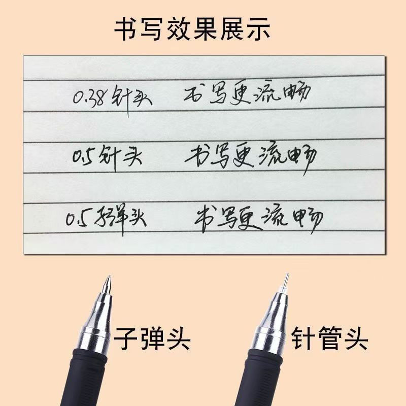 简约磨砂中性笔0.5mm黑色学生考试刷题办公学习签字专用顺滑水笔,淘宝优惠券,粉丝福利购,淘宝优惠卷