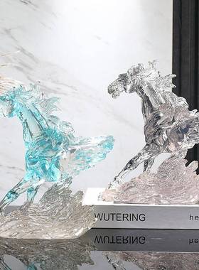 电头马到成功摆件奢高档现代酒柜UQF装饰品视桌柜客厅领导办轻公