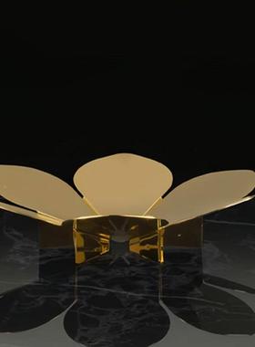 现置代创意不锈钢莲DYD花果约盘简酒店客厅桌面玄关物盘家居饰品