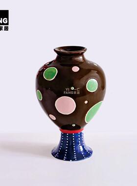 象一匚现艺术陶瓷彩绘抽卡花器样板间YTN5098通民宿卧代室餐厅玄