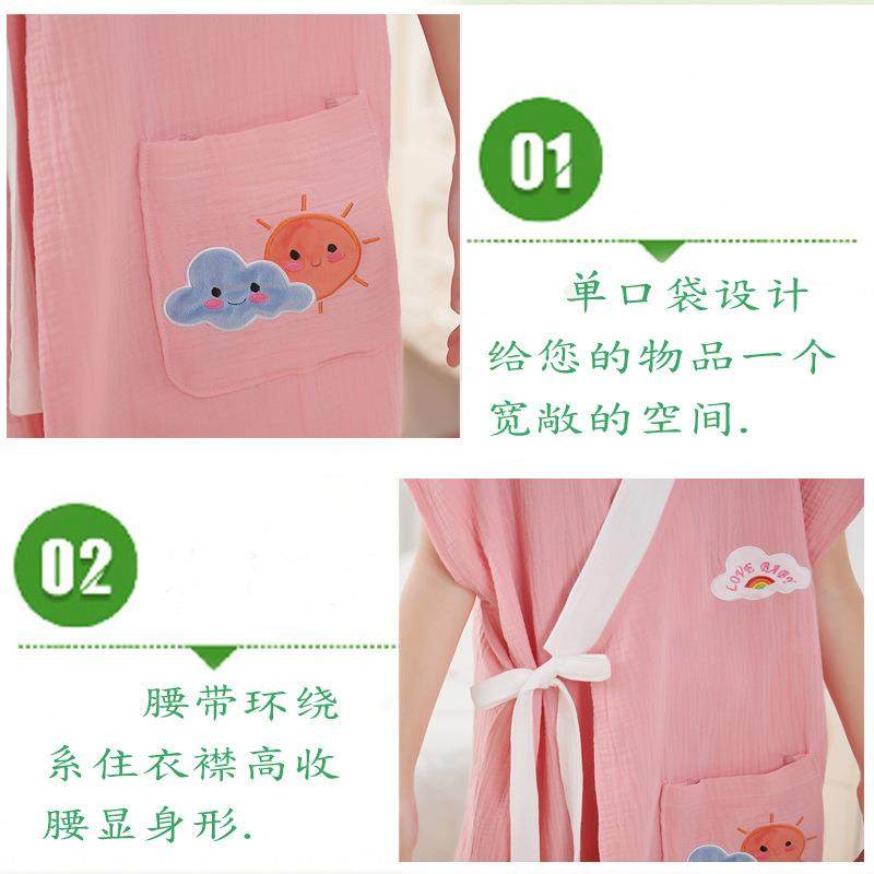 新款春夏季纯棉儿童浴袍纱布斜门襟全棉双层皱纱可穿浴巾一件,淘宝优惠券,粉丝福利购,淘宝优惠卷
