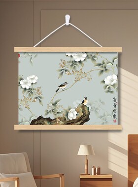 新中式电表箱盒遮挡装饰画挂画客厅卧室床头餐厅沙发背景墙壁画布