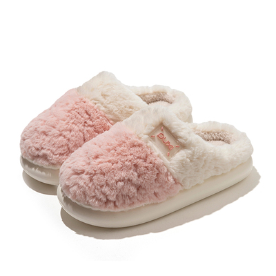 朴西2025冬季新款棉拖鞋女室内加厚保暖防滑百搭情侣居家毛绒拖男