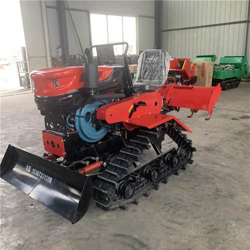 履QOQ带式旋能耕机水小两用型多功旱拖拉机农用乘坐式大型耕地机 - 图1