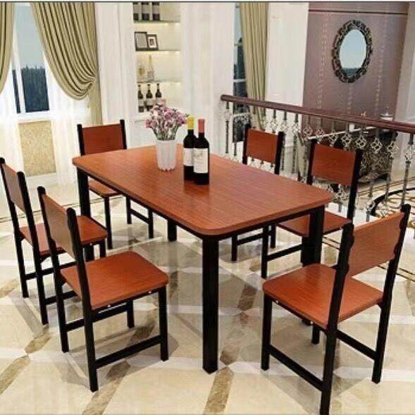 现代小户型吃饭桌家用简易餐桌椅长方形快餐饭店餐桌组合46人简约,淘宝优惠券,粉丝福利购,淘宝优惠卷