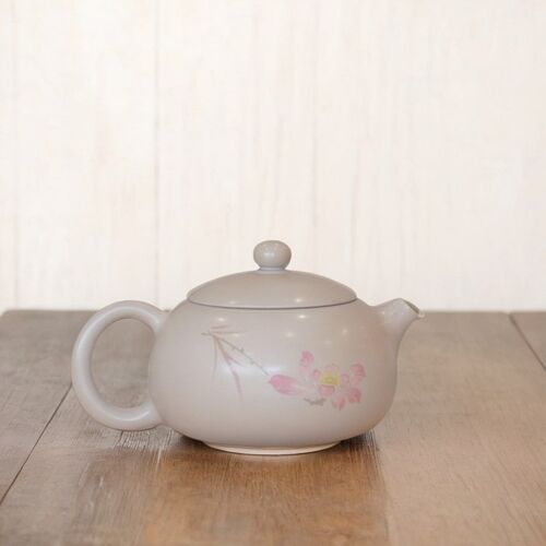 建水紫陶茶壶 龙蛋壶 陶瓷单壶 紫砂壶纯手工  茶具 小容量 中式 - 图1