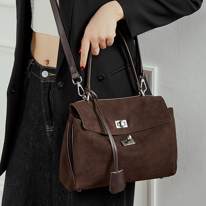 琳蒂袋鼠2025新款托特包慵懒风大容量磨砂牛皮凯莉包女手提斜挎肩,淘宝优惠券,粉丝福利购,淘宝优惠卷