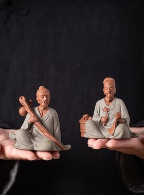中医古代名医神医华佗李时珍陶瓷人物雕像家居桌面装饰小号摆件