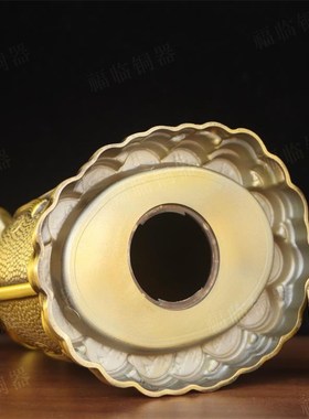 金钱储蓄袋纯黄铜摆件室内客厅家用存钱罐聚宝盆福袋装饰开业礼品