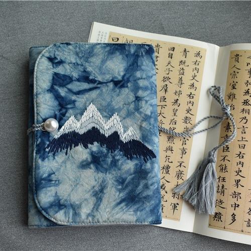 山海5活页A简本约刺绣棉手帐AL100418摘抄经文笔记麻文艺古风 - 图2