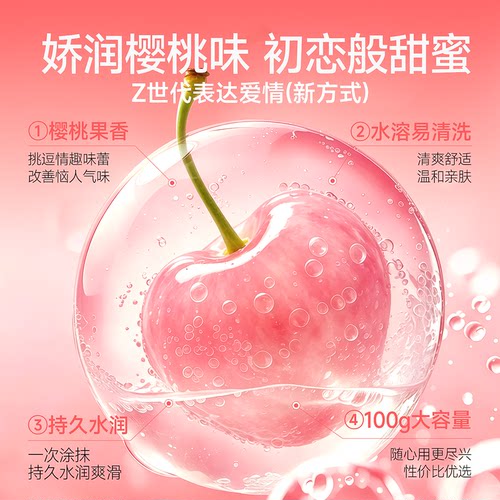 真雕樱桃果味医用润滑油水润爽滑夫妻房事润滑液剂免洗旗舰店正品 - 图2
