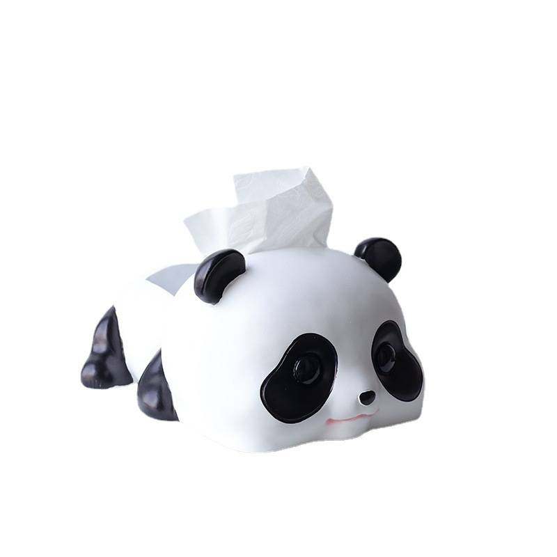 现代极简树脂电视柜茶几玄关床头柜熊猫动物卡通收纳纸巾盒摆件,淘宝优惠券,粉丝福利购,淘宝优惠卷