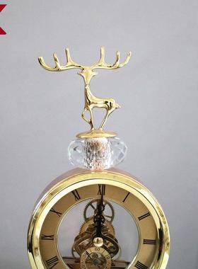 厂客家欧式钟摆件厅家居摆93518设表时钟钟桌面摆摆台式座钟装饰