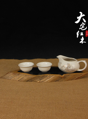 黑檀原木底座 实木怀旧摆件 红木复古干泡台紫砂茶壶拖工艺品底座