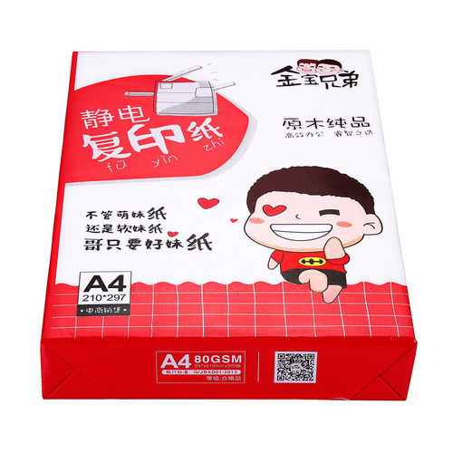 A3/A4/A5传真打印纸双面静电复印纸70g/80ga4复印纸80克500页一箱 - 图1