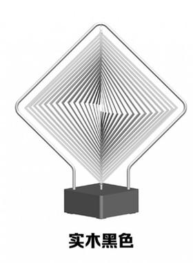 幻音机方械波模型意桌面桌搭创潮玩装饰件fYH44ffa几何岩神瞳黑色