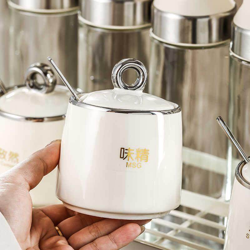 家盒用厨房奶陶油风调味罐组合套装瓷轻奢调料油壶瓶醋盐TThzhmzu,淘宝优惠券,粉丝福利购,淘宝优惠卷