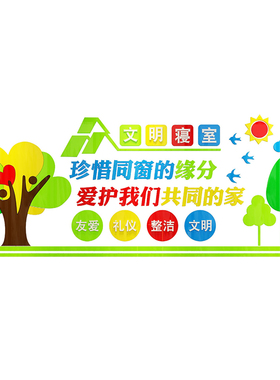 校园文化宿舍装饰墙壁贴纸学生寝室背景改造创意走廊布置3d立体蒋