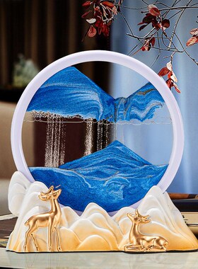 一帆风顺流沙画摆件家居软装创意沙漏玄关酒柜装饰品办公室乔迁礼