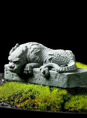 镇水兽中式花园庭院摆件茶宠室内鱼缸装饰盆景公园仿真石雕工艺品