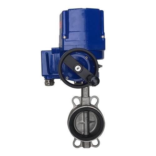 D971XP-16PQT防爆电动调节型对夹式中线不锈钢蝶阀开关型220V380V - 图0