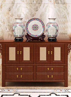 创意陶瓷花瓶三件玄关酒柜书柜办公室家居客厅装饰品工艺品摆件