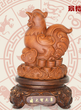 十二生肖仿木猪鼠牛虎兔龙蛇马羊猴鸡狗猪工艺品摆件客厅摆设饰品