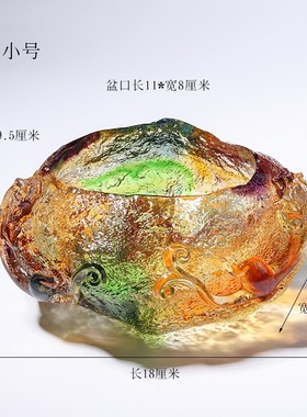 琉璃貔貅聚宝盆招财摆件家居电视柜酒柜装饰工艺品店铺开业送礼