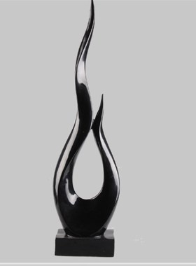 树脂工艺品创意摆件抽象火焰办公室桌面摆设卧室客厅工艺术品装饰