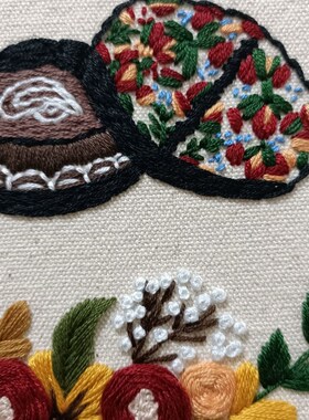 自然派手作新疆礼帽多名族人物刺绣挂画个性家居装饰画可来图定制
