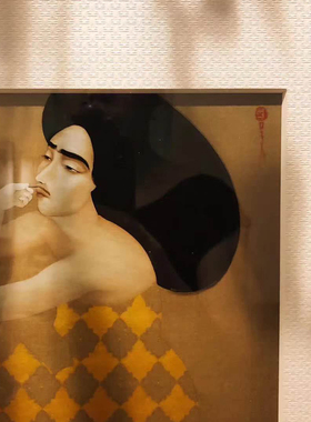 【NEW!铝合金镜面卡纸画】复古插画版画艺术墙摆台装饰画卧室画