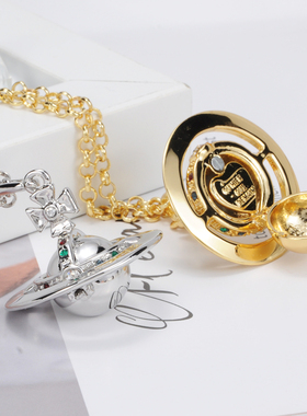 【官网正品】西太后新款立体土星球项链网红男女薇薇安明星热款