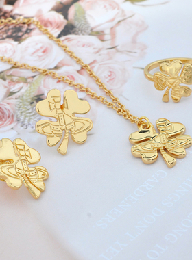 【官网正品】西太后新款四叶草土星项链气质轻奢薇薇安经典款