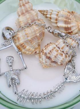 【官网正品】西太后美人鱼骷髅骨架土星手链薇薇安情侣款手环