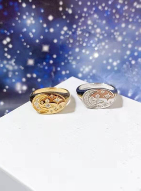 【官网正品】西太后多丽娜情侣星月logo戒指永恒神话约定指环