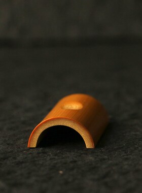 精品纯手工精磨天然十几年老玉竹茶拨竹雕竹制小笔搁茶具两件套