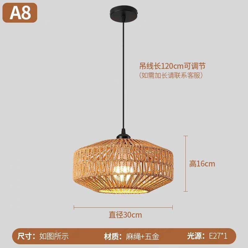 绳复古麻吊灯铁艺餐厅酒吧服48167装烧店饰复古装店铺商用藤烤艺,淘宝优惠券,粉丝福利购,淘宝优惠卷