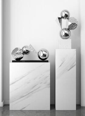 电现代家居轻奢不钢雕装饰品客厅视柜旁锈边XPJ落地极简艺术品摆