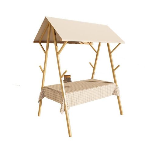 木制折叠集市摊位活动棚架售货车商场市集夜市花车小吃布艺展示架 - 图3