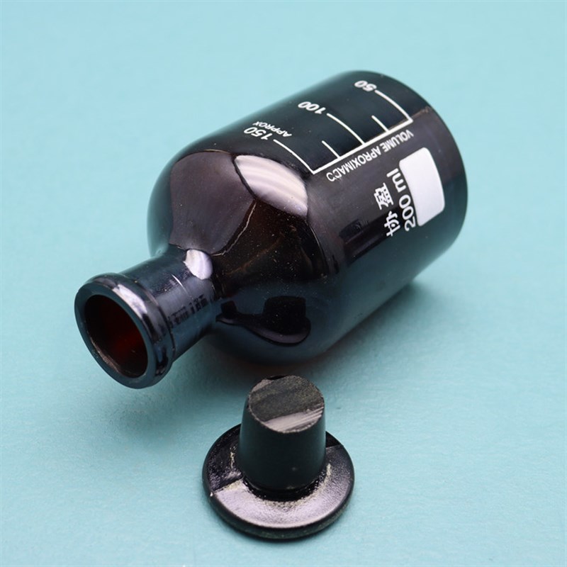 协盈200ml棕色样品瓶 具塞磨口玻璃瓶 200毫升广口棕色样品瓶 HJ2 - 图1