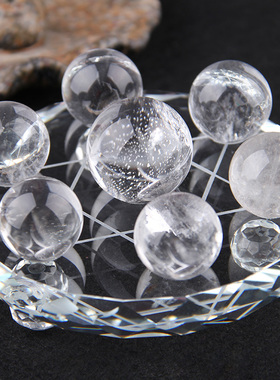 白水晶七星阵摆件天然白水晶球七星阵卧室办公室摆件