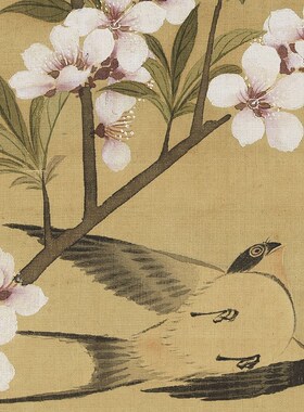清恽寿平燕喜鱼乐图国画花鸟画家居客厅办公室玄关书房装饰卷轴画