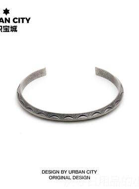 高档印度民族牌覆古日式风格图腾雕风刻图案古银男女情侣潮钛格钢