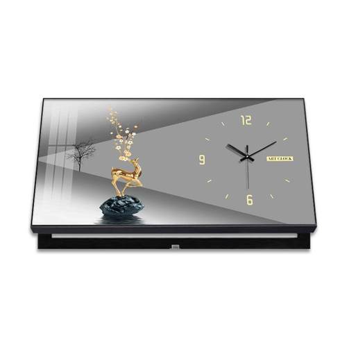 电表箱装饰画带钟表时钟餐厅挂画大尺寸配电闸箱空开关盒遮挡壁画 - 图3