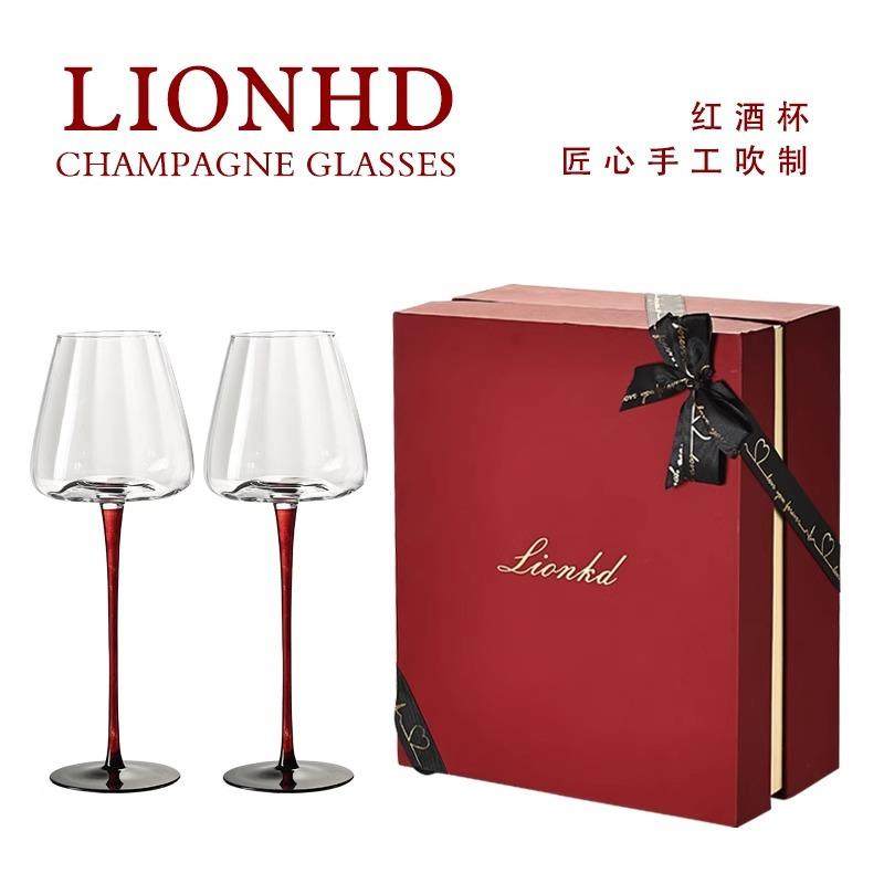 红酒杯大肚杯勃艮第红杆水晶家用高脚杯醒酒器套装家用,淘宝优惠券,粉丝福利购,淘宝优惠卷