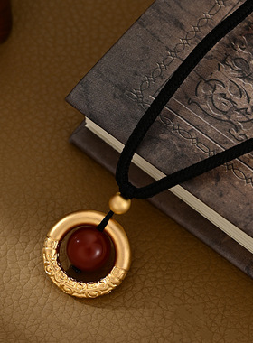 小众设计感沙金项链日常高级感