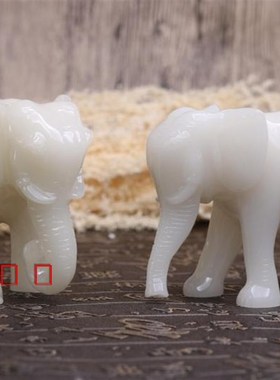 黄玉仿铜大象摆件一对吸水家居客厅玄关装饰桌面摆设品工艺品