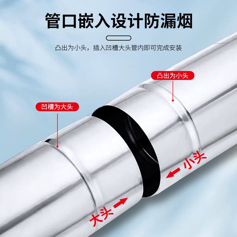 304不锈钢烟管0.7MM厚度烧柴烤火炉烟囱取暖炉锅炉壁炉排烟管弯头,淘宝优惠券,粉丝福利购,淘宝优惠卷